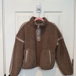 Athleta Girl Brown Sherpa Jacket